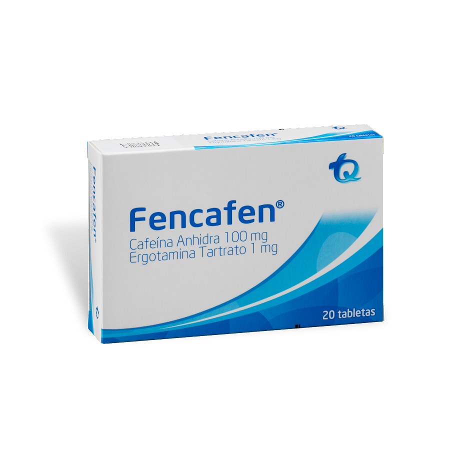 Fencafen 100/1mg Tab. Caja x20Tab. TQ Cafeína Anhidra Ergotamina