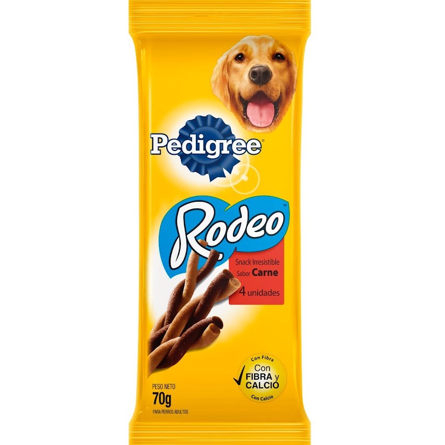 Alimento Para Perro Rodeo Snack Sabor a Carne x 4Uni/70Gr