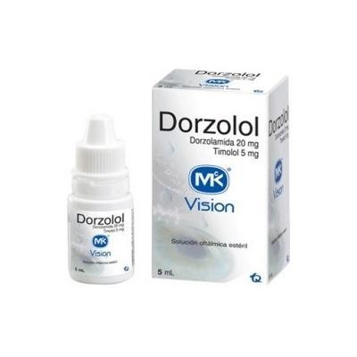 Dorzolol MK 20/5mg Sol. Oft. Frasco x5ml. TQ Dorzolamida Timolol