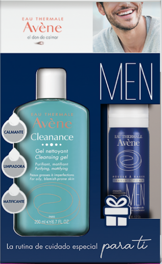 Kit Avene Cleanance x 200ml Gratis Espuma de Afeitar x50ml