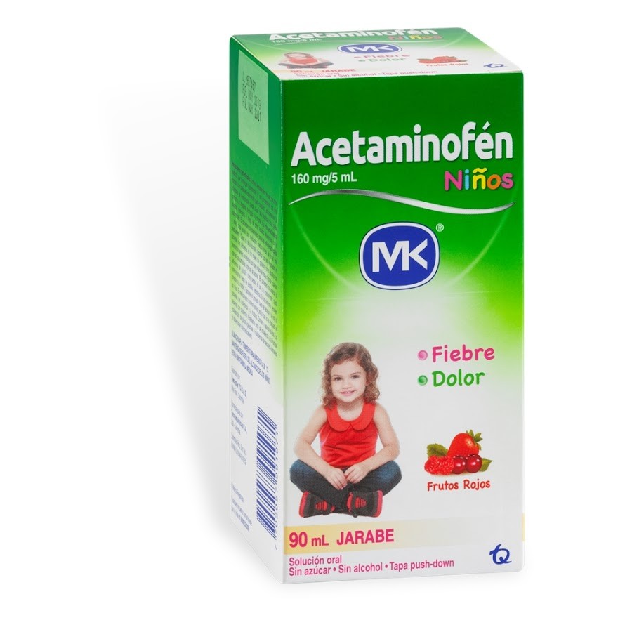 Acetaminofen Jarabe Solución Oral MK Frasco x90ML