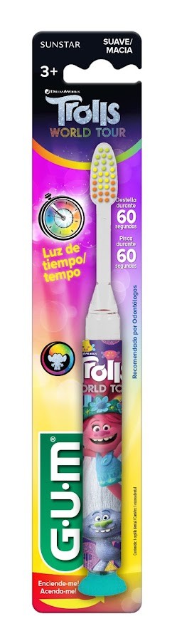 $Cepillo Dental GUM Trolls Timer Light x 1Uni