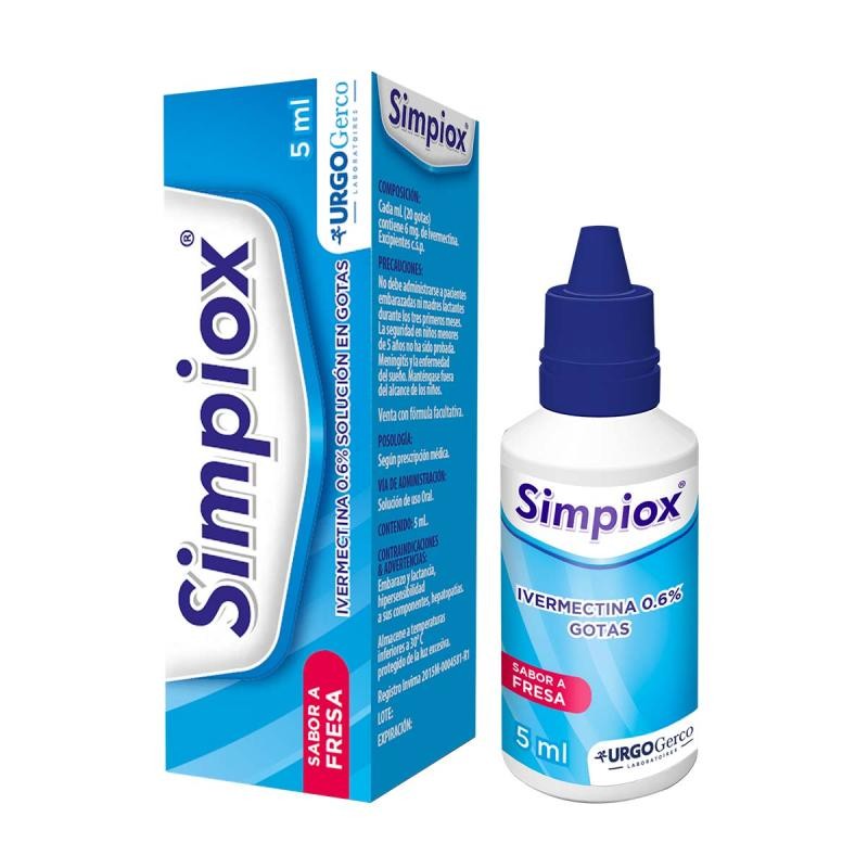 SIMPIOX 0.6% GOTAS FRASCO X5ML.GERCO IVERMECTINA