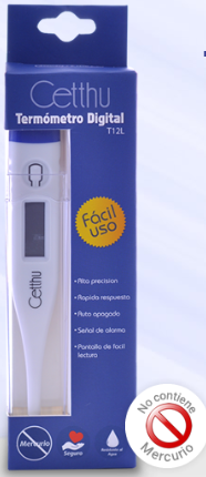 Termometro Digital Cetthu T12 Punta Rigida x 1Und
