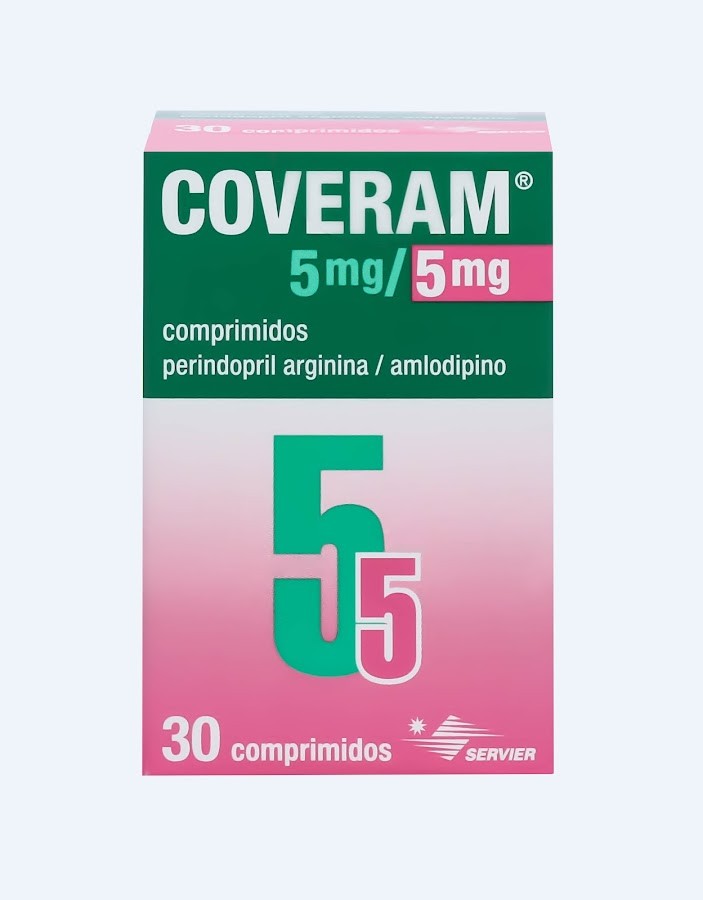 Coveram 5mg/5mg Servier caja x 30 comprimidos