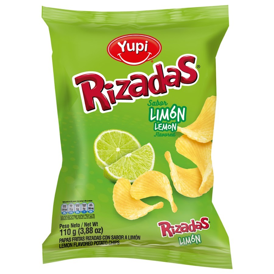 Pasabocas Yupi Papas Fritas Rizadas Limón Paquete X110G