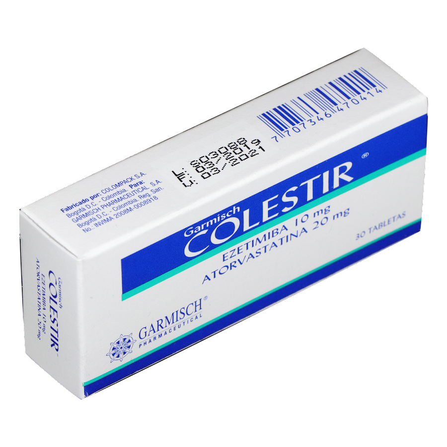 Colestir Garmisch Ezetimiba 10Mg Atorvastatina 20Mg Caja x 30Tab