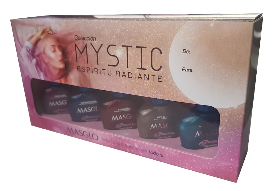 Esmaltes Masglo  Colección Mystic, Espiritu Radiante Caja x 5 Un