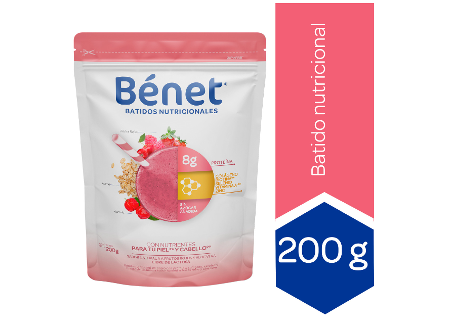 Batido Nutricional Benet Frutos Rojos x 200Gr
