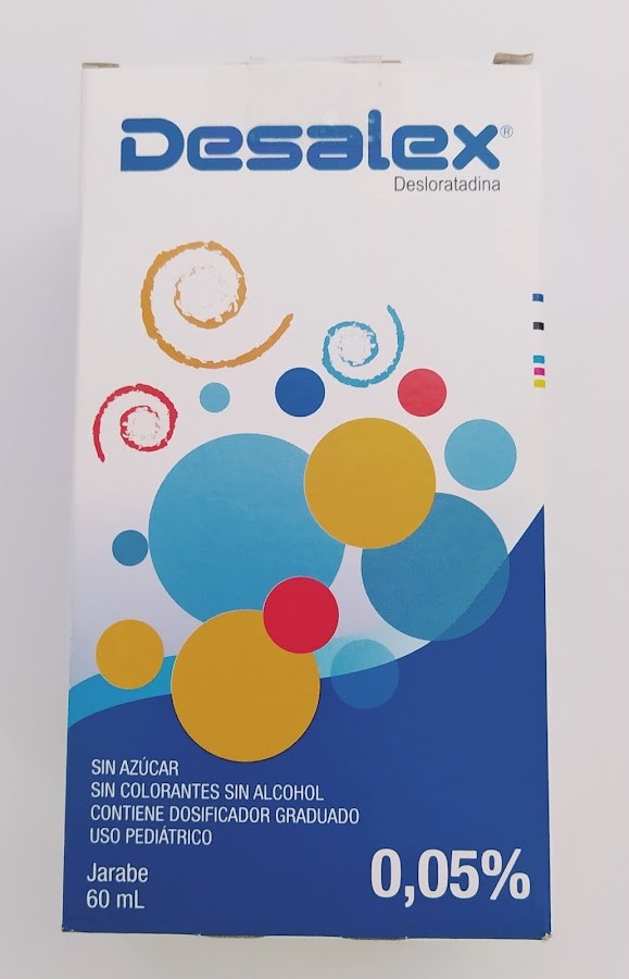 Desalex Sin Azúcar 0.05% Jarabe Frasco x60Ml. Schering Desloratadina