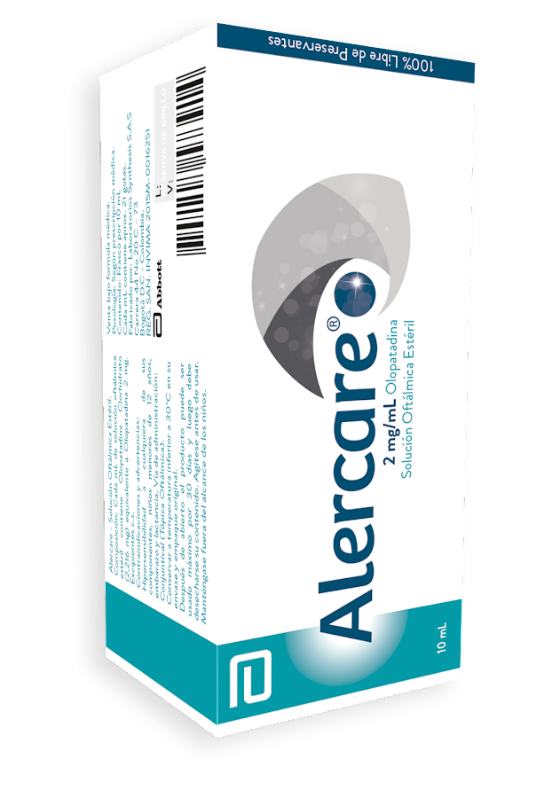 Alercare 2Mg Solución Oftálmica Frasco x10Ml. Abbott Olopatadina