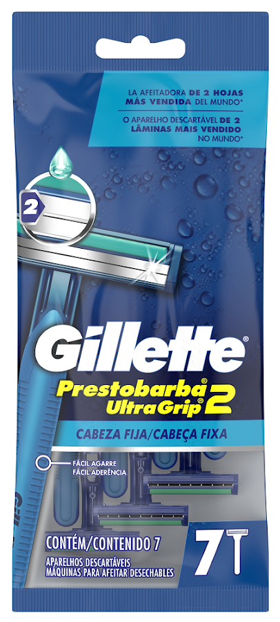 Maquina de Afeitar Gillette Prestobarba UltraGrip 2 x 7Und