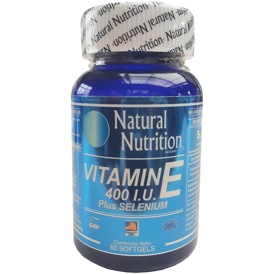 Vitamina E Natural Nutrition 400I.U. Plus Selenium x 60Cap