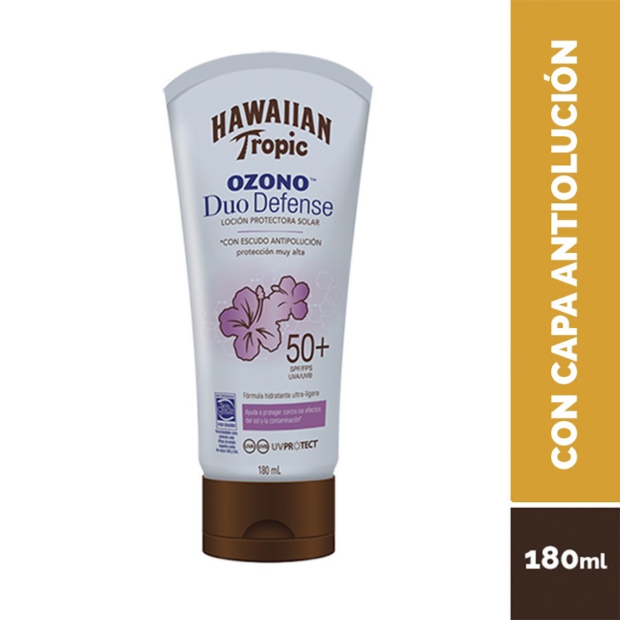 Protector Solar Hawiian Tropic Ozono Duo Defense SPF50+ 180ml
