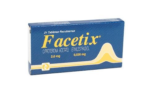 Facetix 2/0.035mg tab. Caja x21tab. GYN CIPROTERONA ETINILESTRADIOL