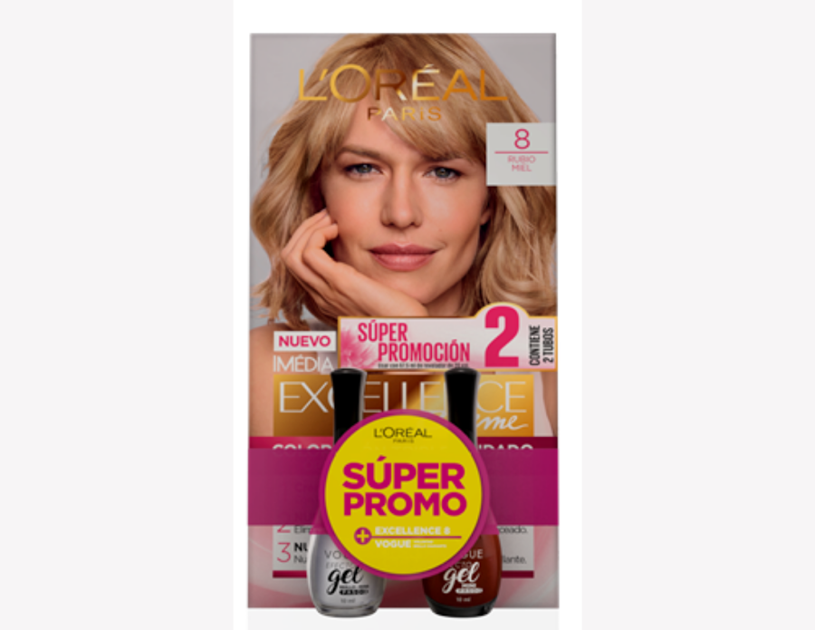 Oferta Tinte Loreal Excellence 8 + 2 Esmaltes