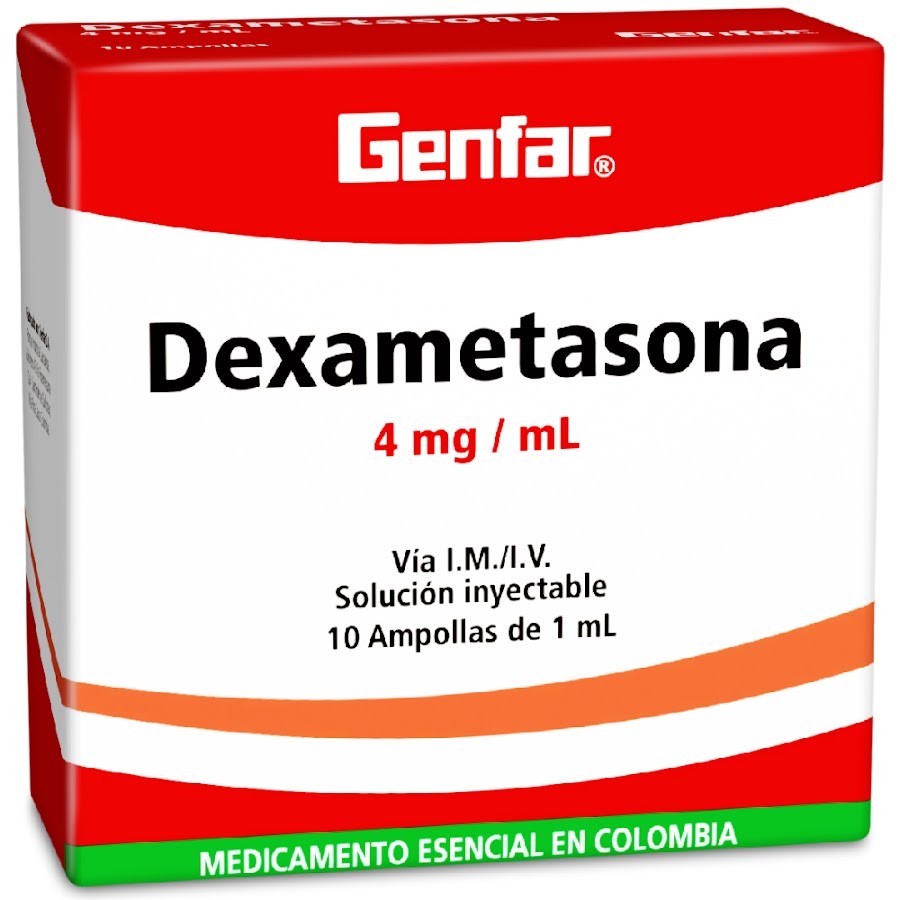 Dexameta Fosfat Genfar 4mg/ml Inyectable Caja X 10 Ampollas