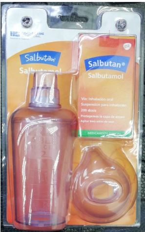 Salbutan Kids Care Kit Inhalocamara Frasco x200Dos. GSK Salbutamol