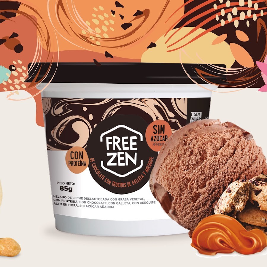 Helado Freezen Sabor Chocolate y Galleta x85gr