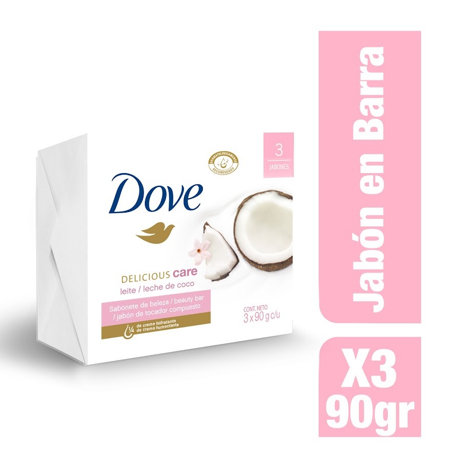 JABON DOVE LECHE DE COCO X3 X90G