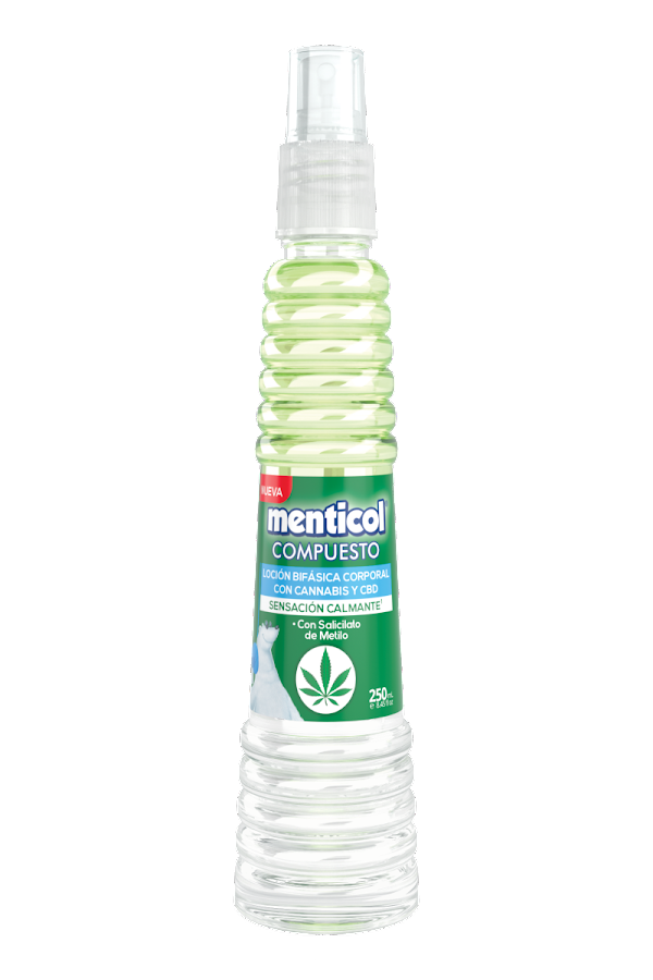 Loción Bifasica Corporal Con Cannabis y CBD Menticol  x 250ml