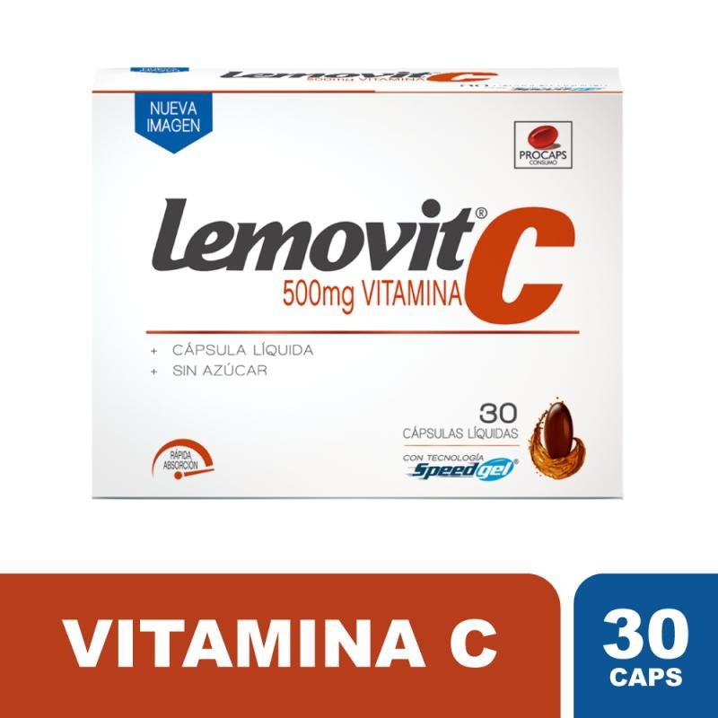 Lemovit C Cápsulas Caja x30Cap. Procaps Ácido Ascórbico