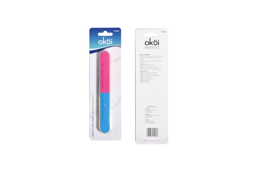 Lima De Pulir 7 Pasos Okoi Nail Polishing File 7 Steps x 1und