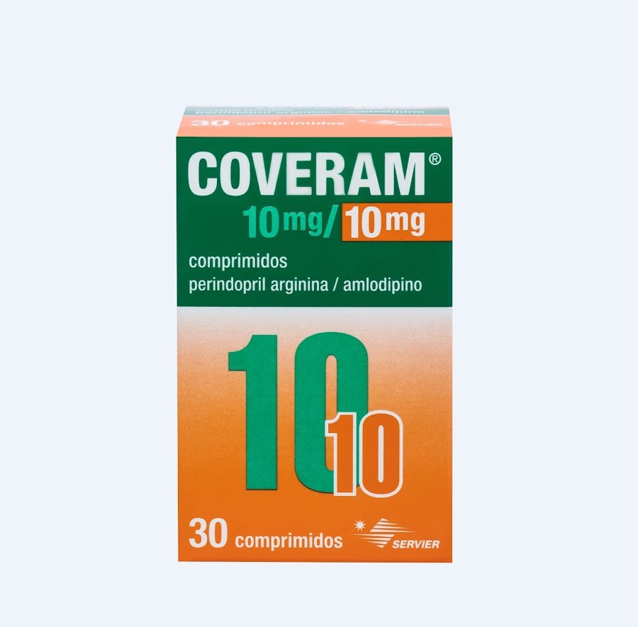 Coveram 10mg/10mg Servier caja x 30 comprimidos