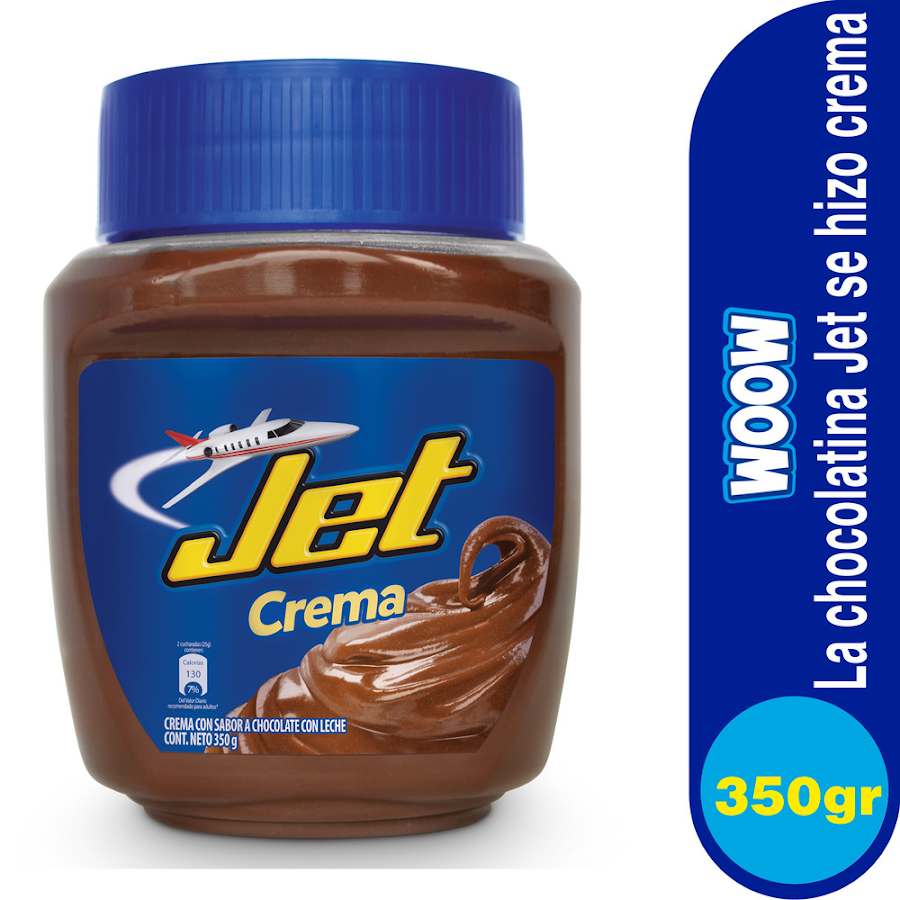 CREMA JET CON SABOR A CHOCOLATE CON LECHE X 350 G X 1 UND