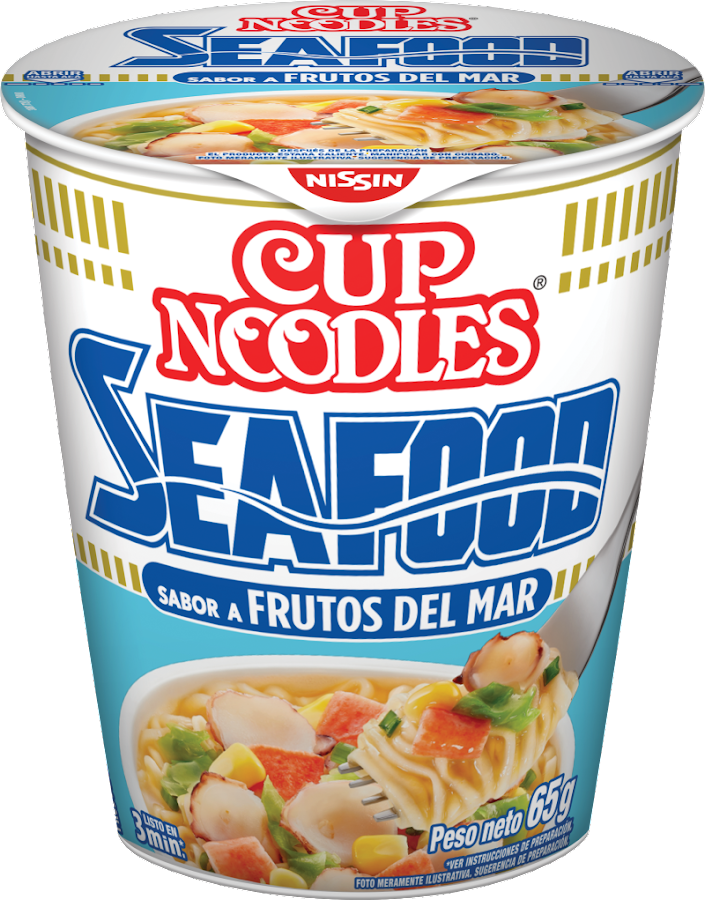 Sopa Instantanea Nissin Cup Noodles Sabor a Frutos del Mar x 65Gr