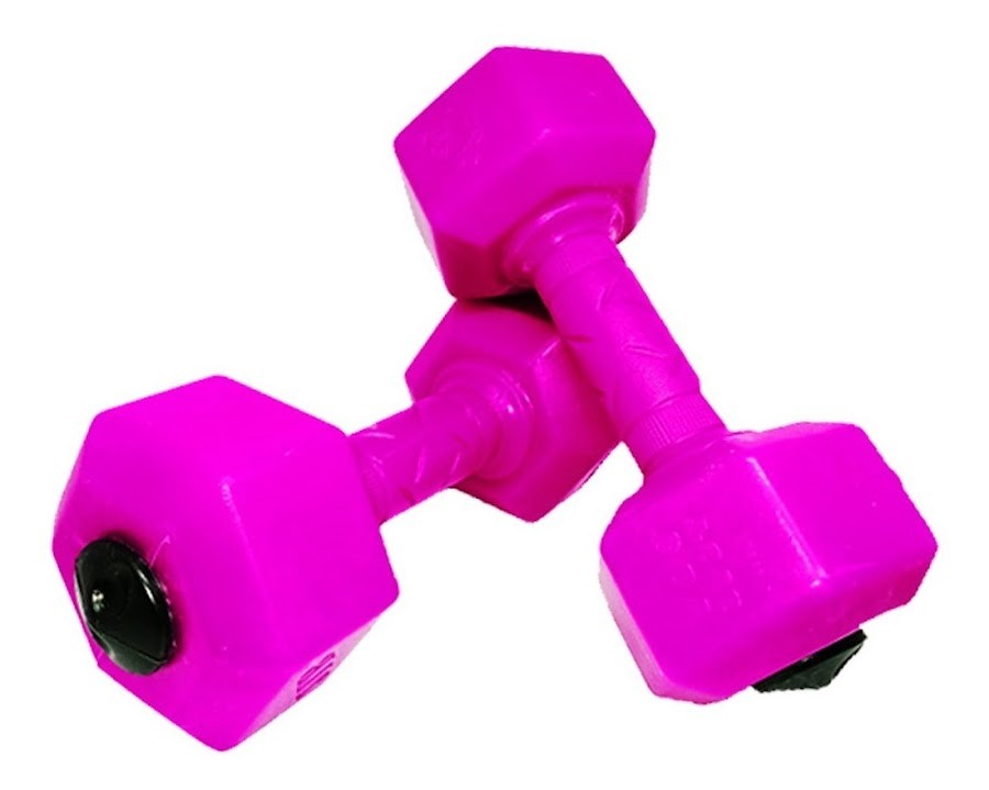 Set de 2 mancuernas rosadas de 2 libras