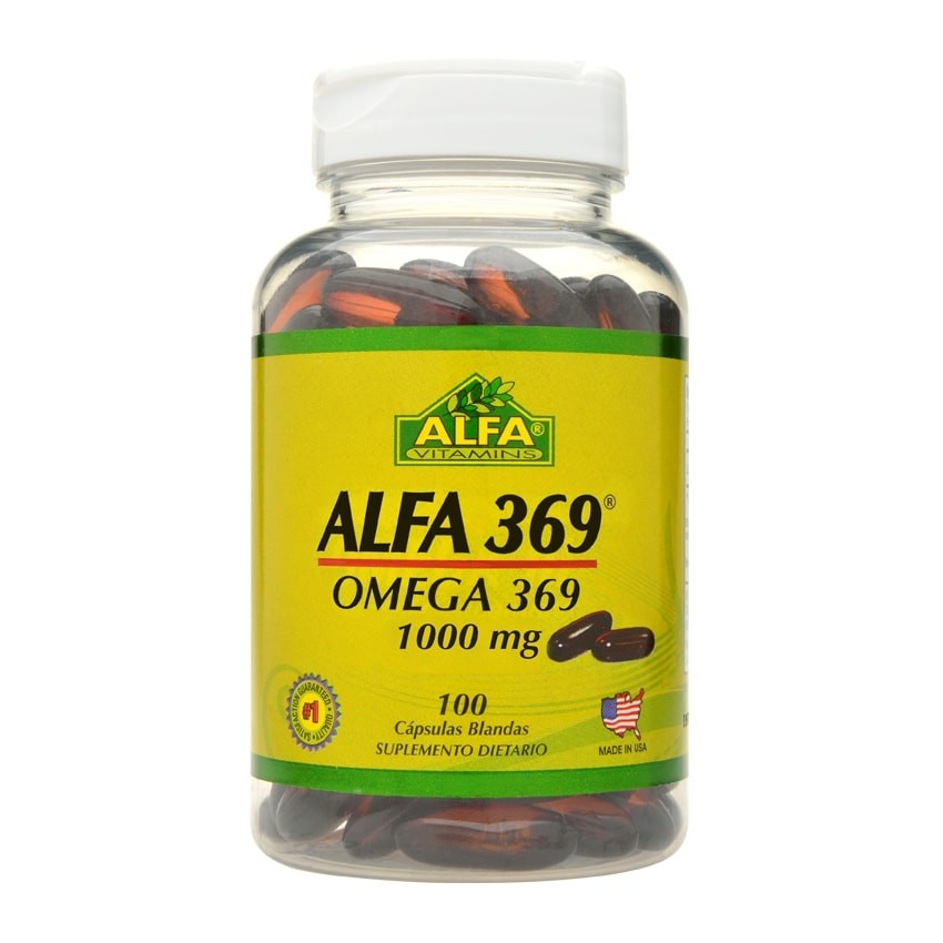 Omega Alfa 369 1000 mg Alfa Vitamin x 100 Capsulas comprimidas