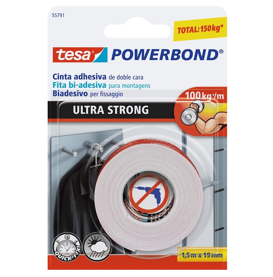 CINTA TESA DOBLE FAZ ULTRASTRONG 1.5MX19MM