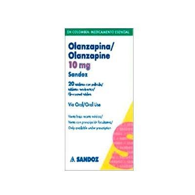 Olanzapina Sandoz 10Mg Tabletas Frasco X20Tab.