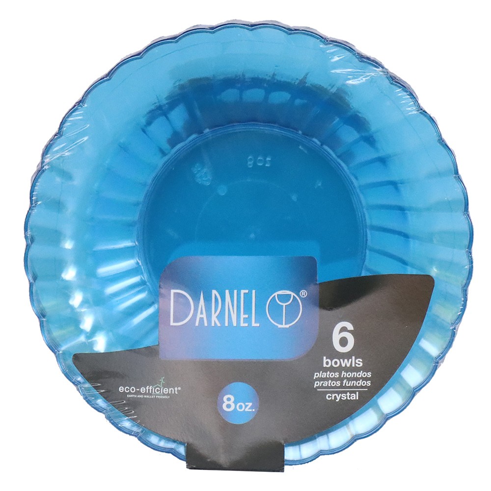 PLATO CRISTAL AZUL HONDO DARNEL*8CM
