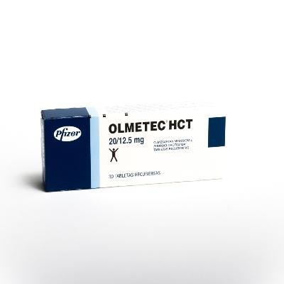 OLMETEC HCT 20/12.5MG TAB.CAJA X30TAB.PFI OLMESARTAN HIDROCLOROTIAZIDA