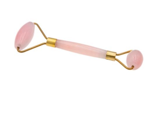 Rodillo de Cuarzo Rosado Masajeador Facial x 1und