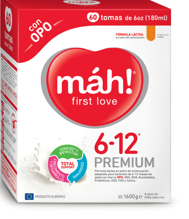 Fórmula Infantil Mah! First Love De 6 A 12 Meses Premium X 1600G