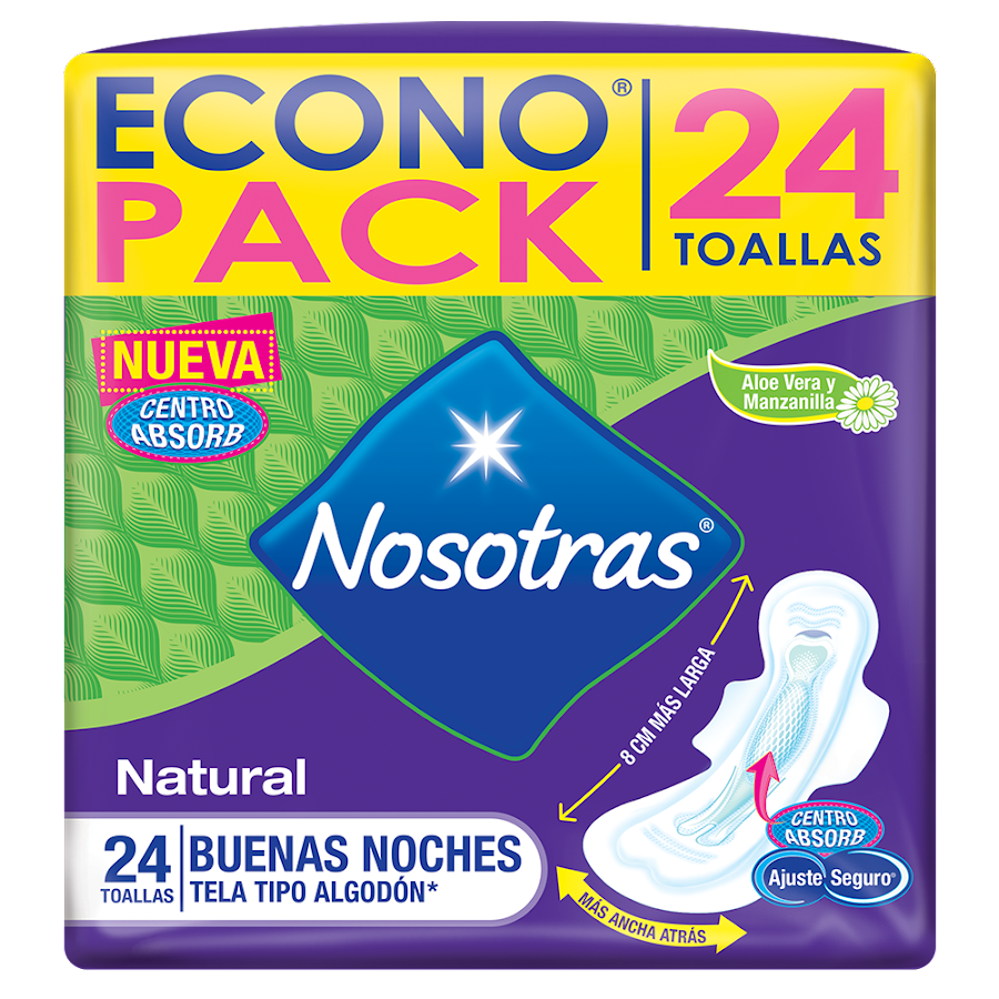 OFERTA TOALLAS INTIMAS NOSOTRAS NATURAL NOCT X 24U ECONO.1009125-39