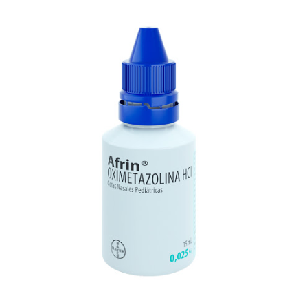 Afrin 0.025% Got. Nasales Pediátricas Fco x15Ml MSD Oximetazolina HCI