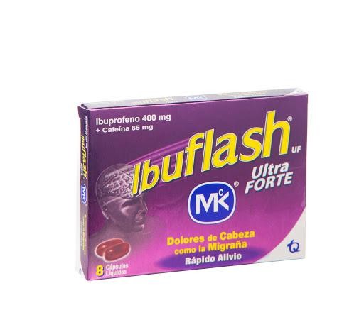 Ibuflash Ultra Forte 400mg Cápsula caja x8Cap. MK Ibuprofeno Cafeína