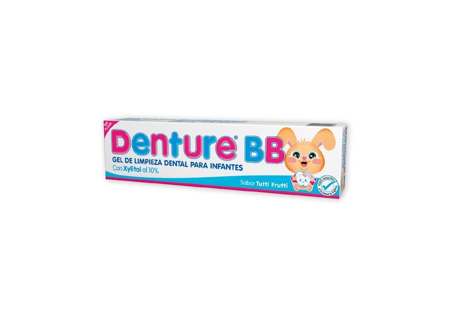 Gel Dental DENTURE BB Sin Flúor Tutti Frutti x30g.