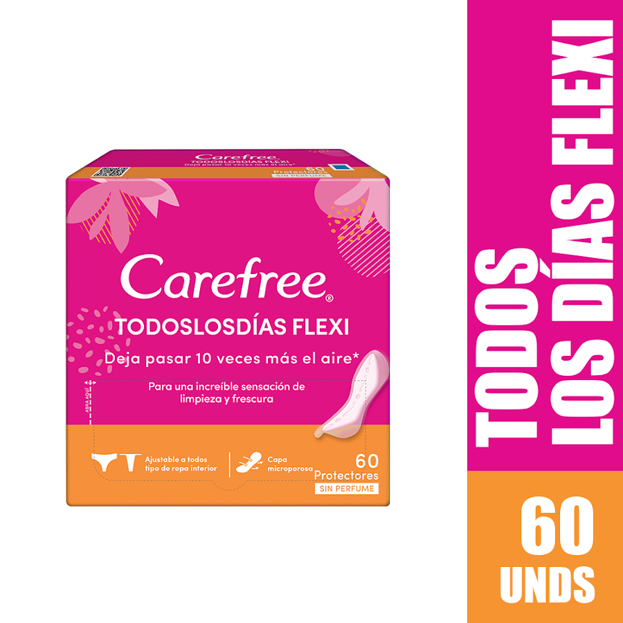 Protectores Diarios Carefree Sin Perfume x60und