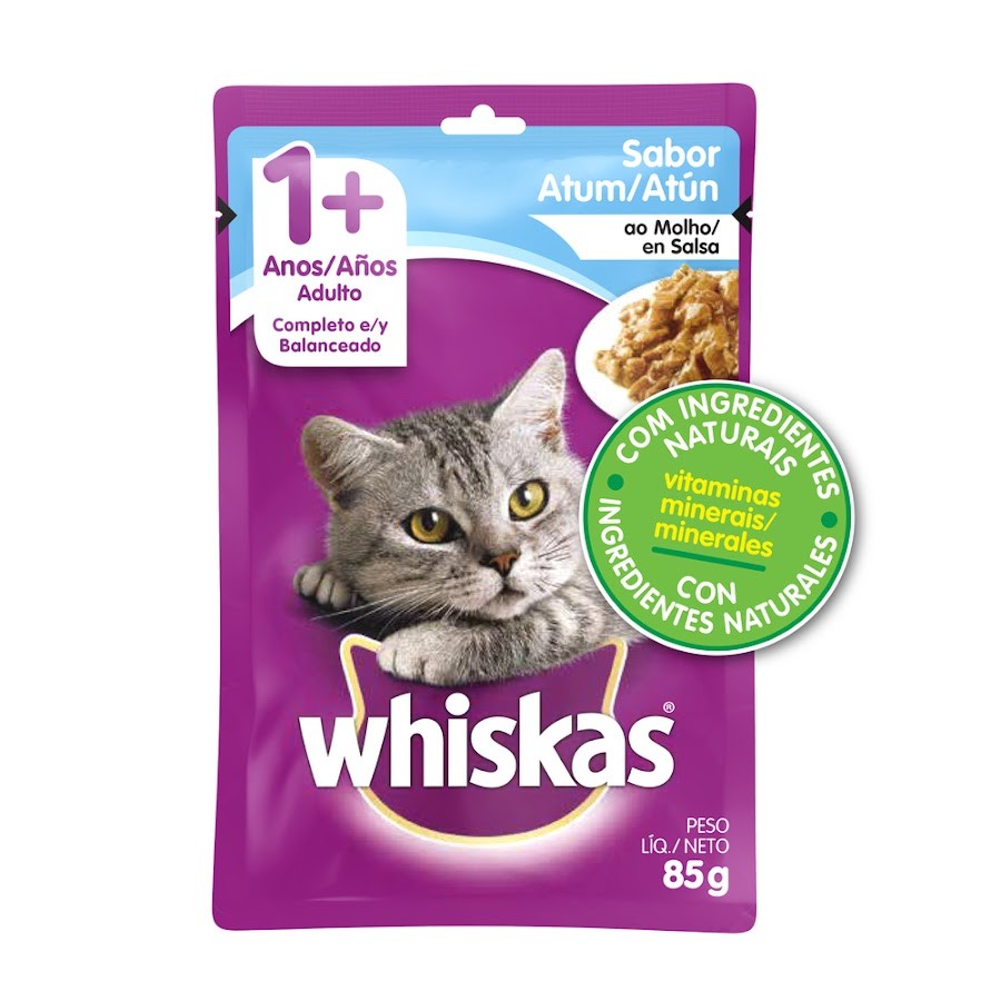 COMIDA PARA GATOS HUMEDO WHISKAS  ATUN X85G.