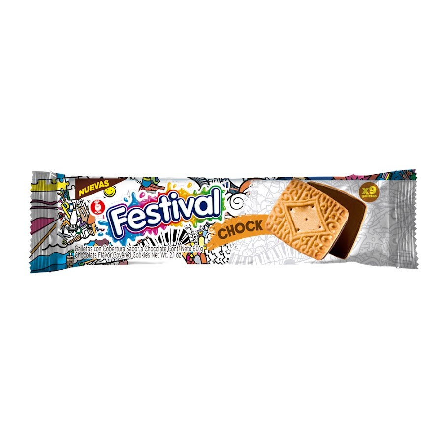 Fracción Galleta Festival Chock Paquete x60 Gr