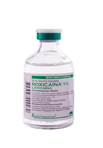 Roxicaina 1% Solución Inyectable Frasco X50Ml. Ropsohn Lidocaína