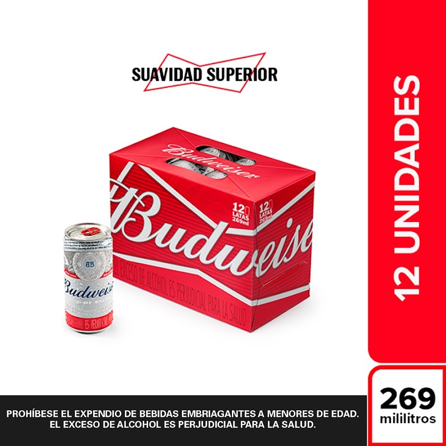 Cerveza Budweiser Lta 269cc X12