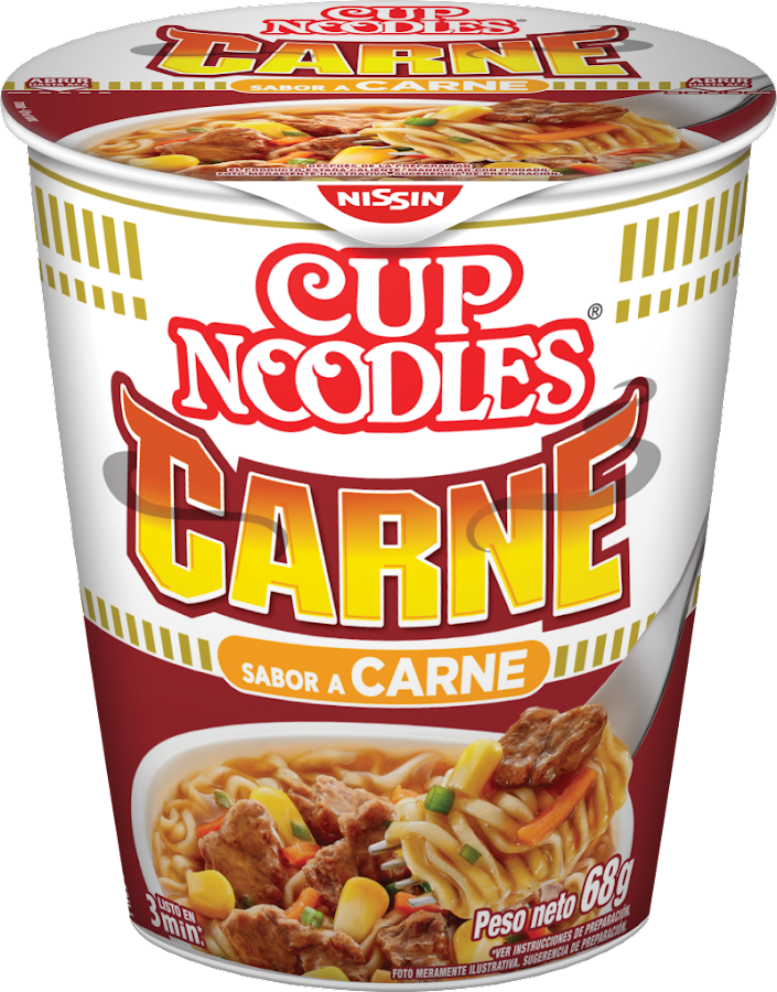 Sopa Instantanea Nissin Cup Noodles Sabor a Carne x 69Gr
