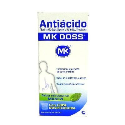 Antiácido Mk Doss Menta Jbe.Fco X240Ml Tq Hidróxido Magnesio Simeticon
