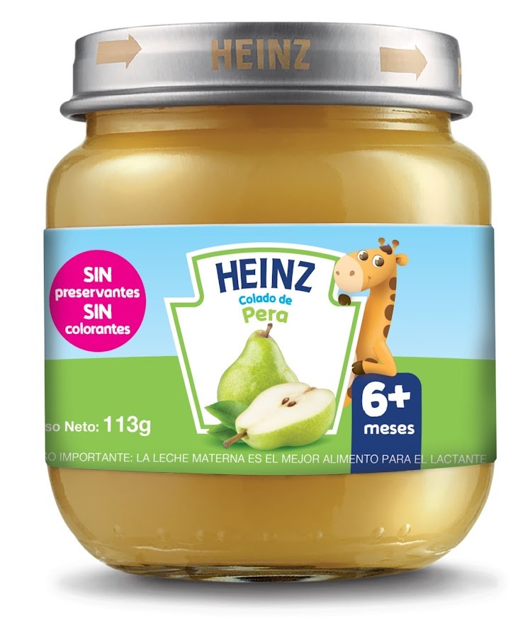COMPOTA HEINZ COLADO PERA X113G.